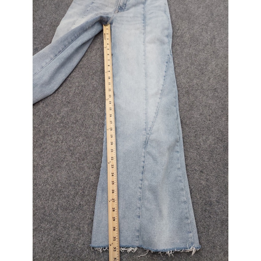 Good American Jeans Womens 10/30 Blue Light Wash Good Waist Palazzo Denim Wide - Picture 7 of 13